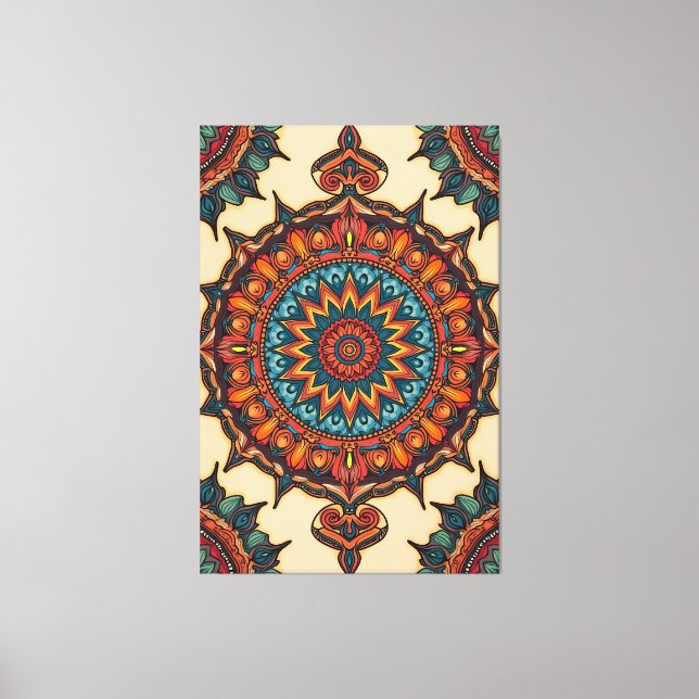Toile Mandala coloré (Recto)