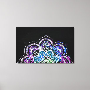 Toile Mandala coloré peint