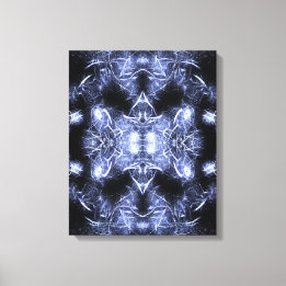 Toile Mandala d'art fractal de foudre électrique