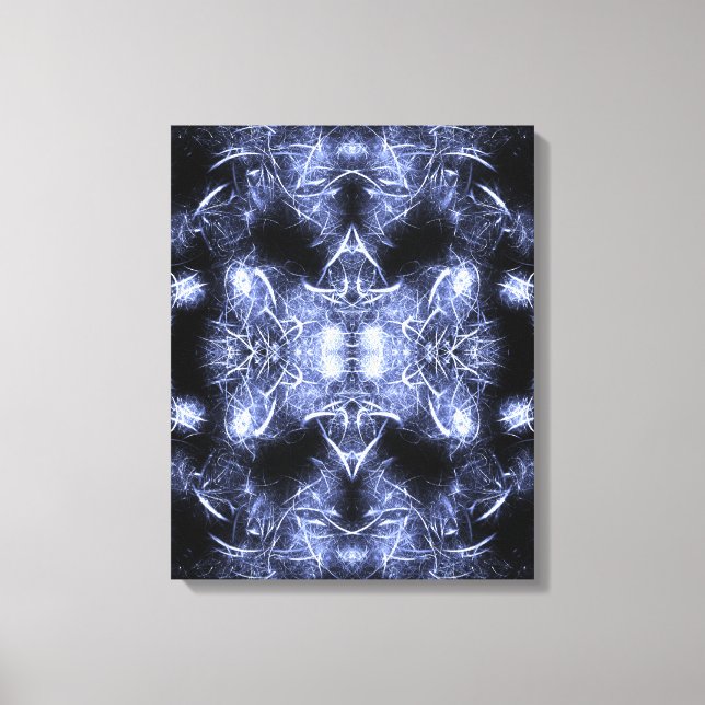 Toile Mandala d'art fractal de foudre électrique (Recto)