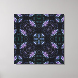 Toile Mandala de la galaxie néon avec lueur futuriste