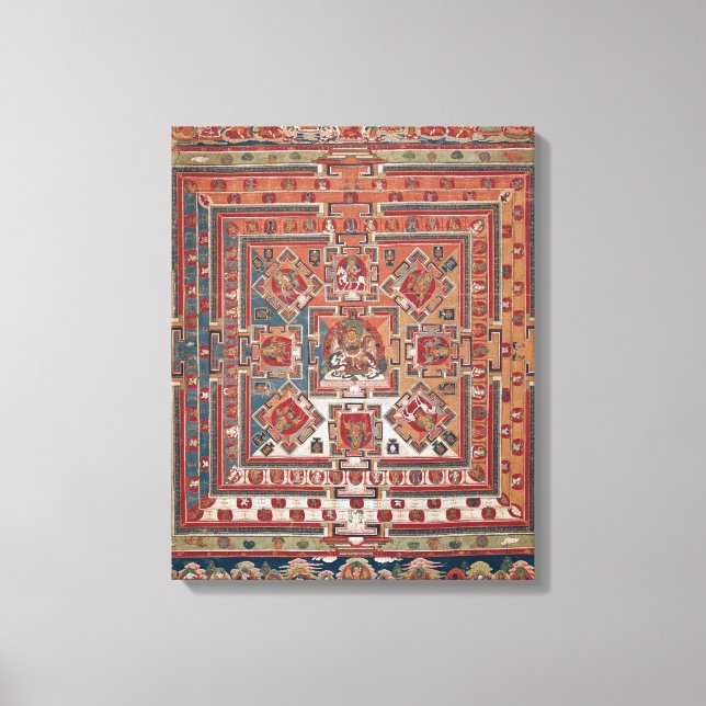 Toile Mandala de Vaishravana (Recto)