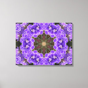 Toile Mandala de violette africaine