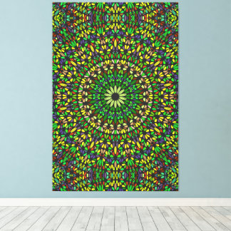 Toile Mandala en Pierre Verte Bohème Emballage Pre