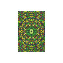 Toile Mandala en Pierre Verte Bohème Emballage Pre