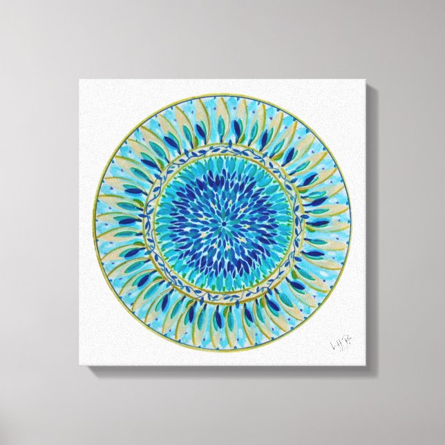 Toile Mandala Harmonia Oceânica (Recto)
