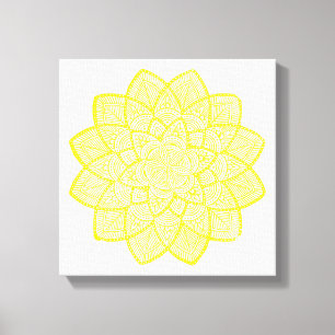 TOILE MANDALA JAUNE
