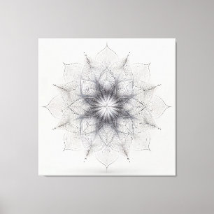 Toile Mandala Noir Intriqué