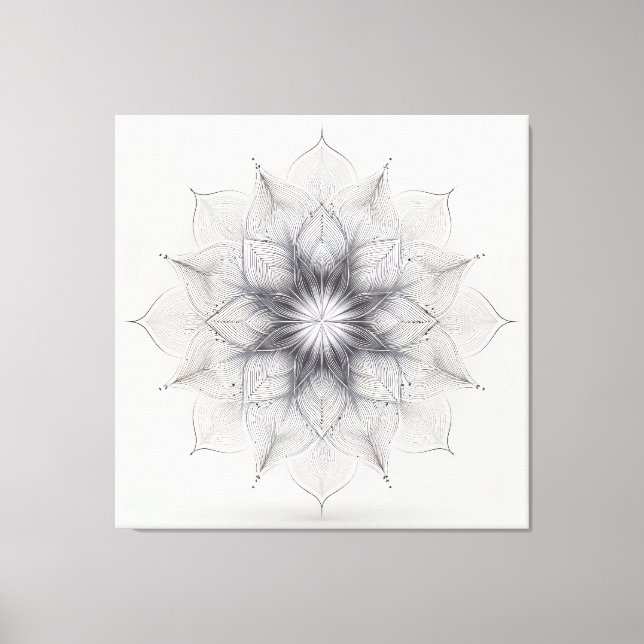 Toile Mandala Noir Intriqué (Recto)
