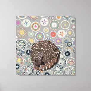 Toile mandala pangolin