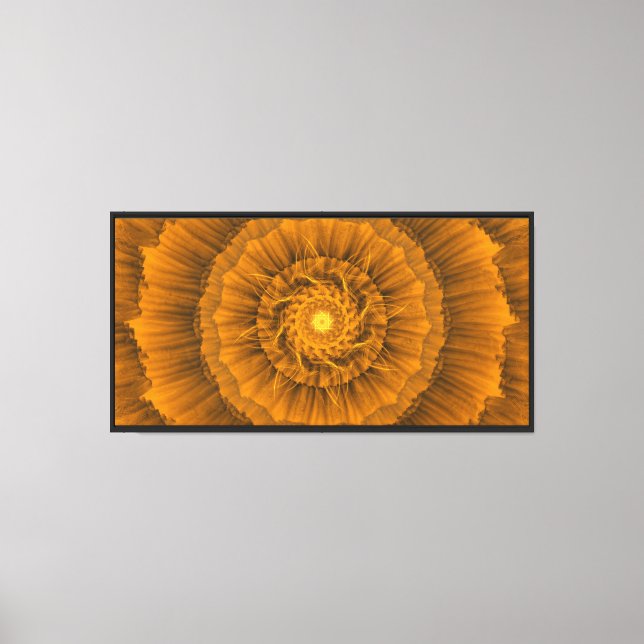 Toile Mandala Spirale Dorée (Recto)