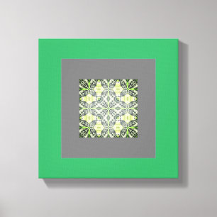 Toile Mandela Abstrait OEuvre murale originale verte et