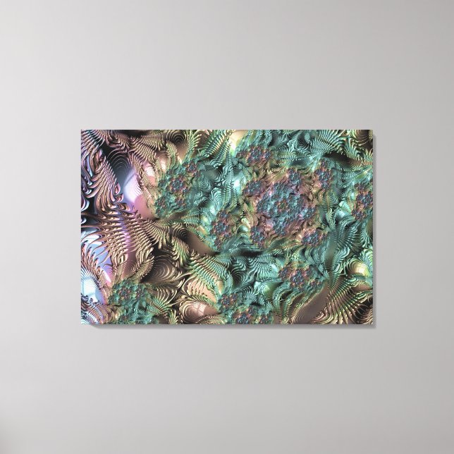 Toile Mandelbrot Set Fractal Art numérique Tea Green (Recto)