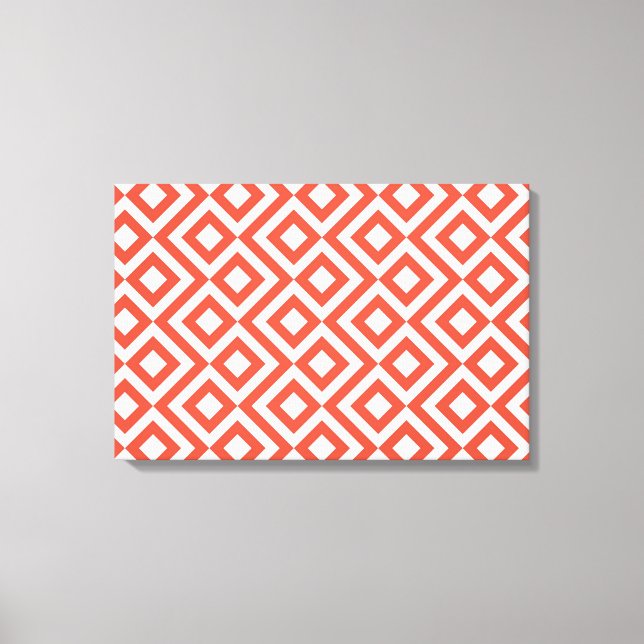 Toile Mander orange et blanc (Recto)