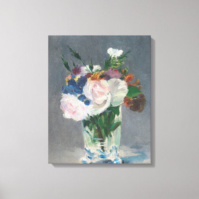 Toile Manet | Flowers dans un vase crystal, c.1882 (Recto)