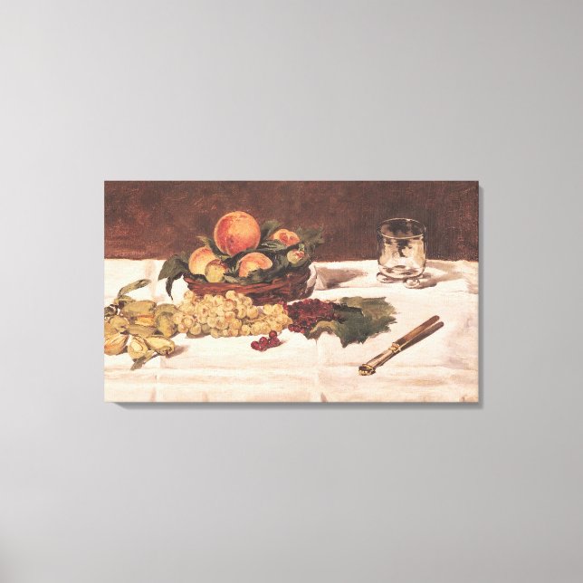Toile Manet | Still Life : Fruit on a Table, 1864 (Recto)