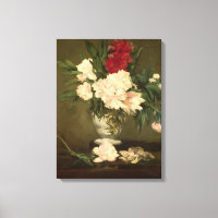 Manet | Vase de pivoines sur un petit piédestal, 1