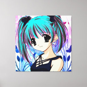Toile Manga Anime Girl Wrapped Canvas