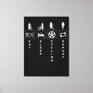 Toile Manger Dormir Cyclisme Répéter