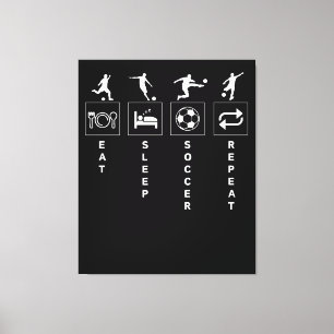 Toile Manger Dormir Football Répéter