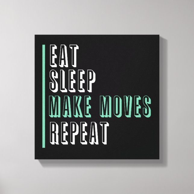 Toile Manger Le Sommeil Faire Répéter Les Déplacements - (Recto)