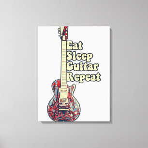 Toile Mangez la répétition de guitare de sommeil. Guitar