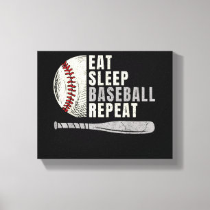 Toile Mangez Sleep Baseball Répéter Funny Baseball Playe