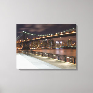 Toile Manhattan Bridge et NYC Skyline