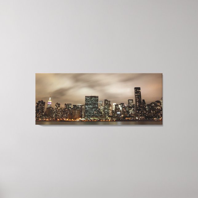 Toile Manhattan Skyline la nuit (Recto)