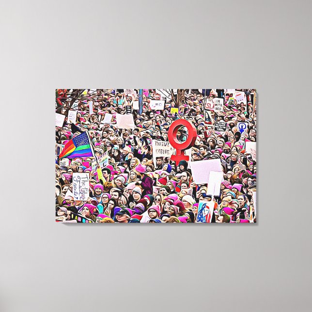 Toile Manifestation de protestation de femmes Marche Toi (Recto)