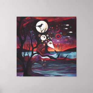 Toile Manifeste intention Occult Dark Witchy AI Art