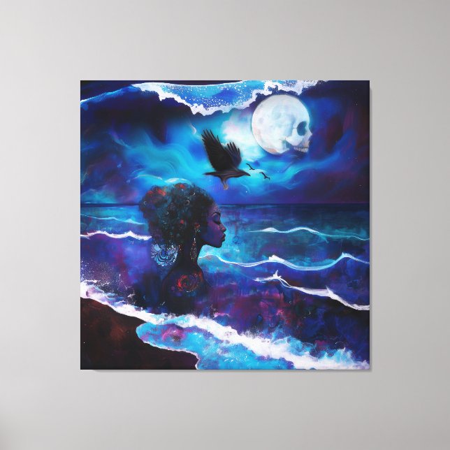 Toile Manifeste intention Occult Dark Witchy AI Art (Recto)