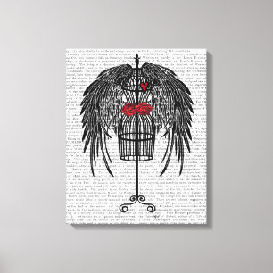 Toile Mannequin aux ailes noires