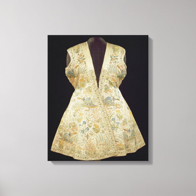 Toile Manteau de chasse satiné brodé avec soie dans (Recto)