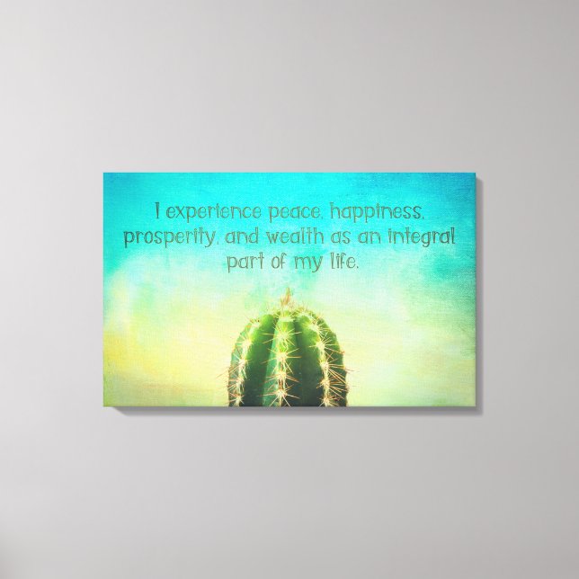 Toile Mantra Prosperity Canvas Cactus Imprimer (Recto)
