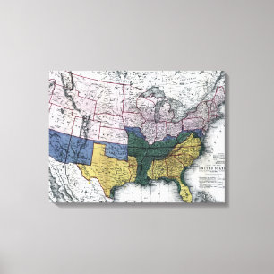 TOILE MAP : CIVIL WAR, 1864