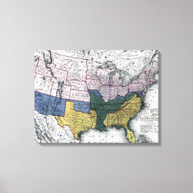 TOILE MAP : CIVIL WAR, 1864 (Recto)