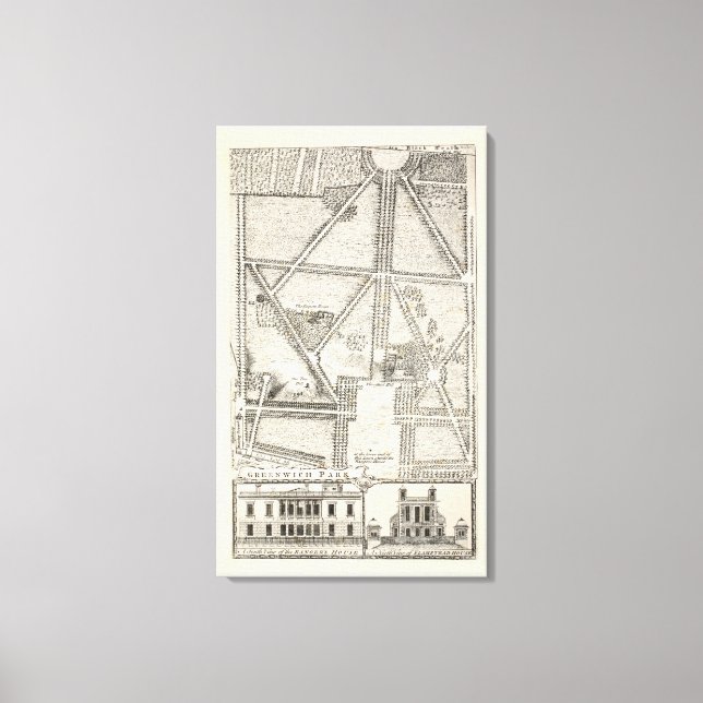 Toile Map of Greenwich Park (Recto)