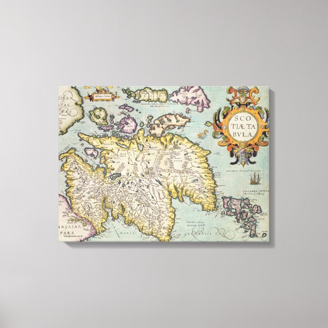 Toile Map of Scotland | Écosse militaire (Recto)