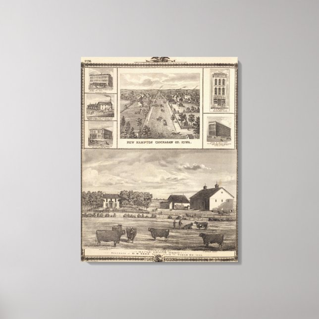 Toile Maple Grove Herd, Cedar Co New Hampton (Recto)