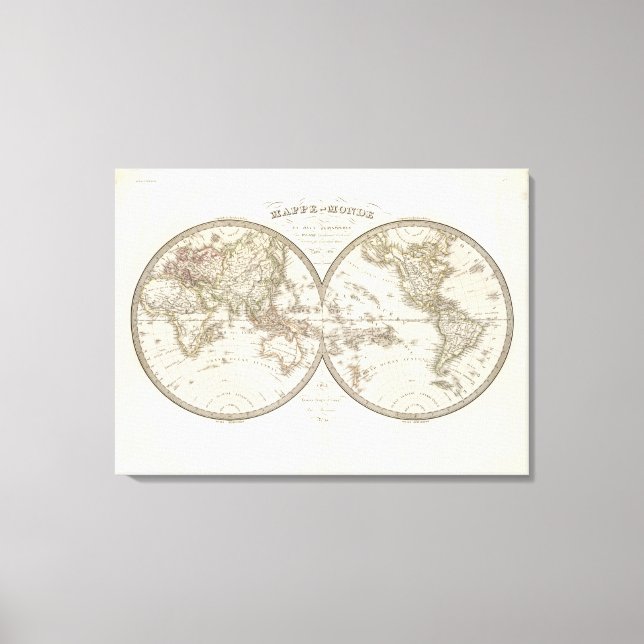 Toile Mappemonde - Carte du monde (Recto)