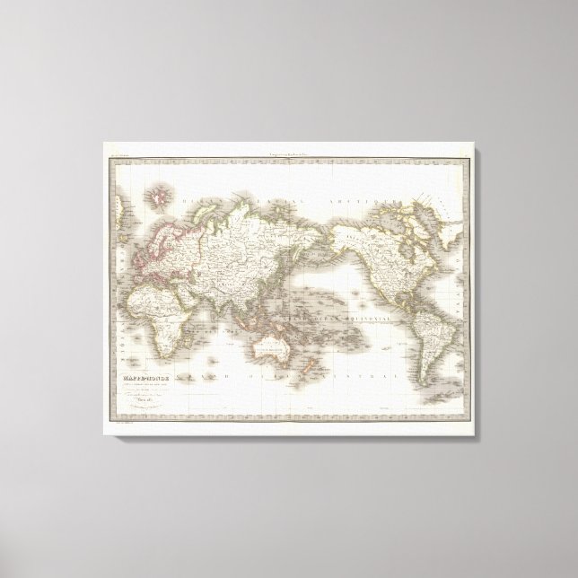 Toile Mappemonde - Carte du monde (Recto)