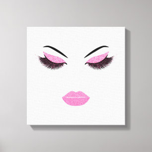 Toile Maquillage avec effet parties scintillant