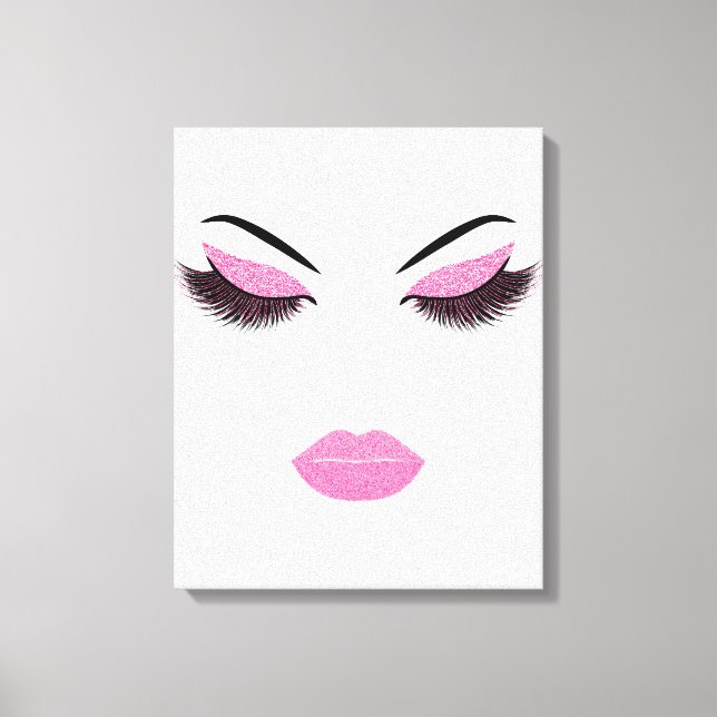 Toile Maquillage avec effet parties scintillant (Recto)