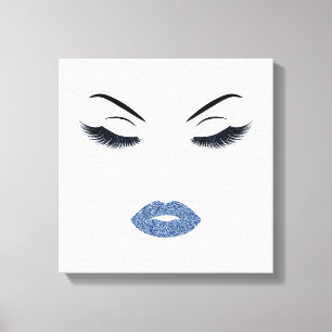Toile Maquillage avec effet parties scintillant