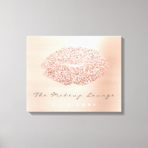 Toile Maquillage rose pâle Artiste Beauté Grey Kiss Lips