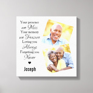 Toile Marble Famille Photo Sympathie Mémoriaux Keepsaké