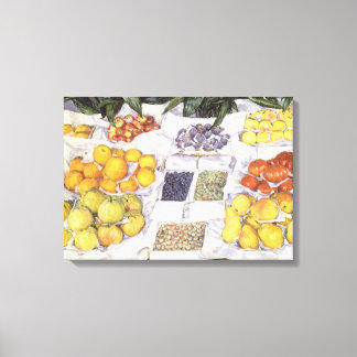 Toile Marché aux Fruits par Gustave Caillebotte, Art Vin