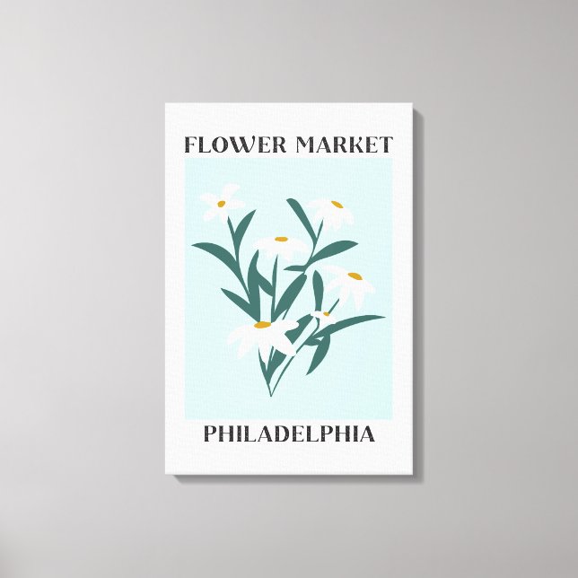 Toile Marché de fleurs Philadelphie Fleur de marguerite  (Recto)