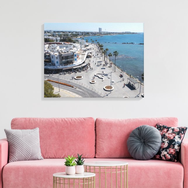Toile Marche de front de mer de Paphos par drone (Insitu(Salon))